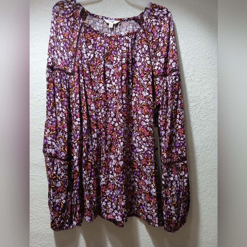 Terra & sky top nwot size 1X multicolor